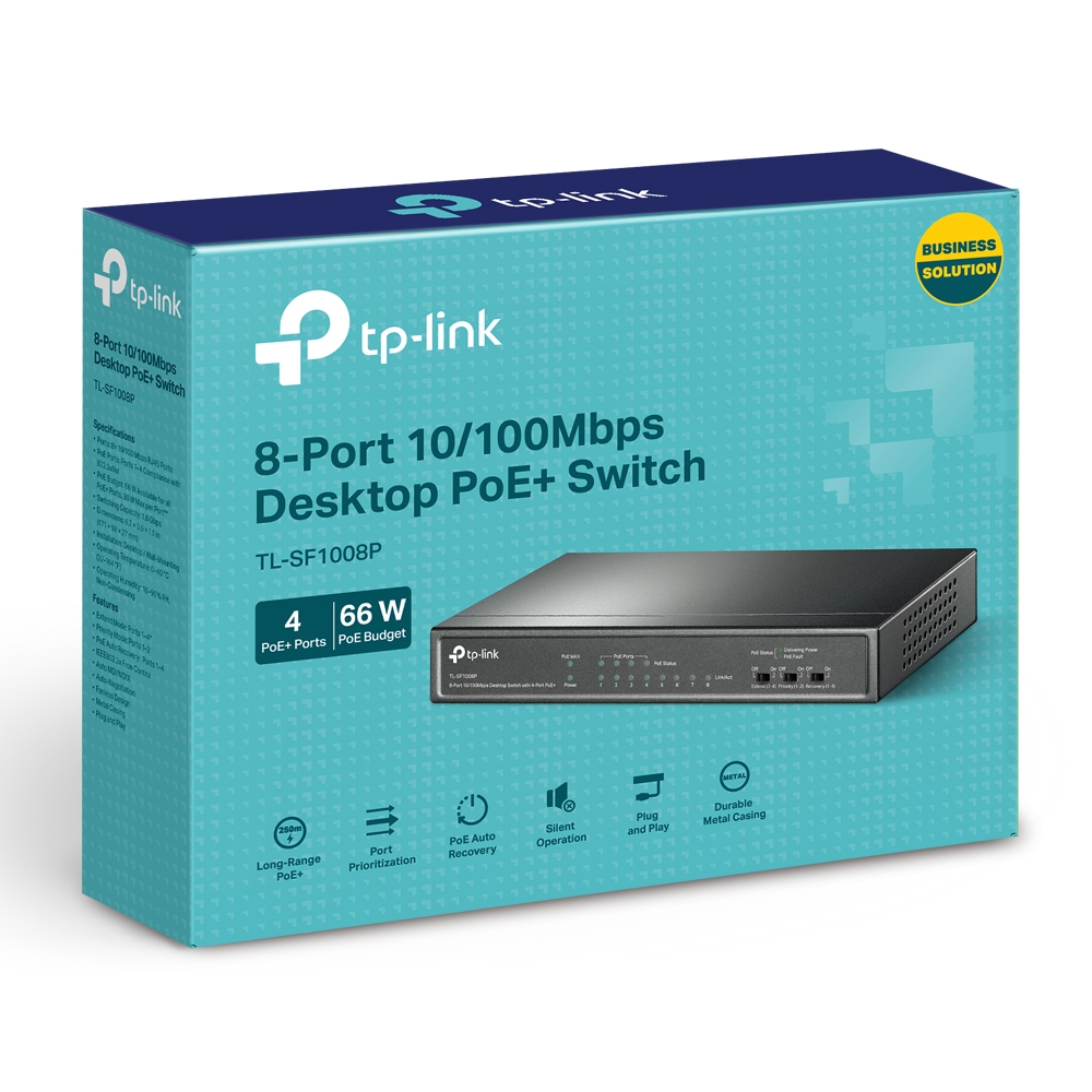 9_large_1610599693579a (2) TP-LINK TL-SF1008P 8 PORT 10/100MBPS DESKTOP SWITCH WITH 4 PORT POE+ - Image 6