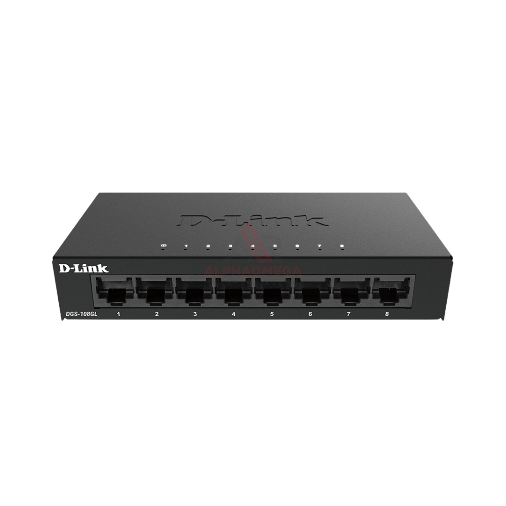 D-LINK DGS-108GL SWITCH HUB GIGABIT 8 PORT 10/100/1000MBPS