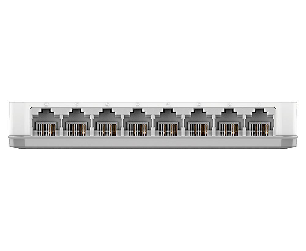 DES1008CBack D-LINK DES-1008C 8-PORT 10/100 MBPS UNMANAGED SWITCH HUB - Image 2