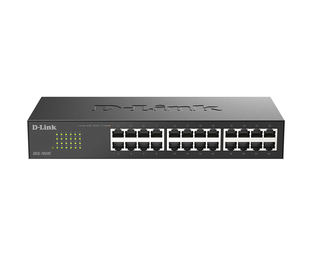 D-LINK DGS-1024C SWITCH HUB UNMANAGED GIGABIT-24 PORT 10/100/1000BASE-T