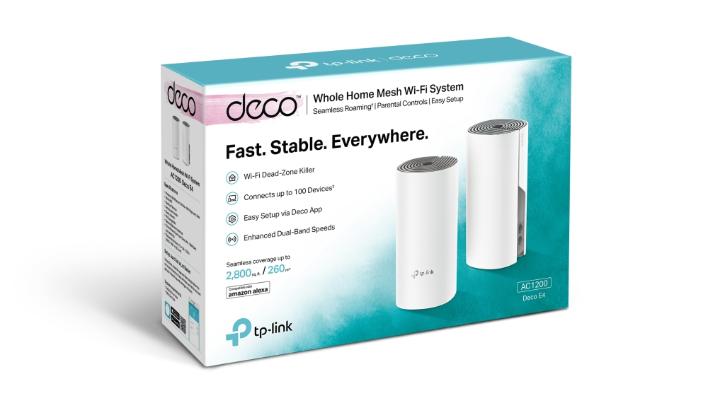 Deco_E42-packEU_2.0-365x241x105m TP-LINK DECO E4 WHOLE HOME MESH WIFI SYSTEM ROUTER ( 2 PACK ) - Image 4