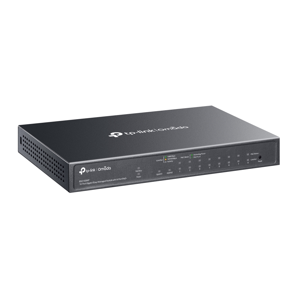 ES210GP_UN_1.0_overview_03_large_20240904120344u (2) TP-LINK ES210GMP OMADA 10-PORT GIGABIT EASY MANAGED SWITCH WITH 8-PORT PoE+ - Image 2