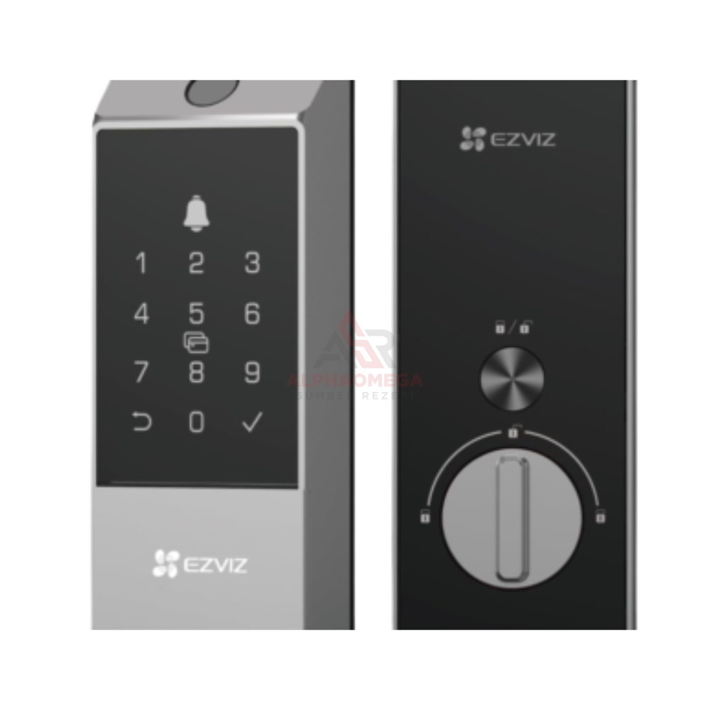EZVIZ DL04 Pro Smart Door Lock Fingerprint WiFi, Smart Deadbolt Lock dengan Remote Unlock App, Kartu RFID & Password