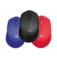 LOGITECH MOUSE WIRELESS M331 Black Blue Red Silent Click USB Wireless Mouse 1000 DPI Laptop PC