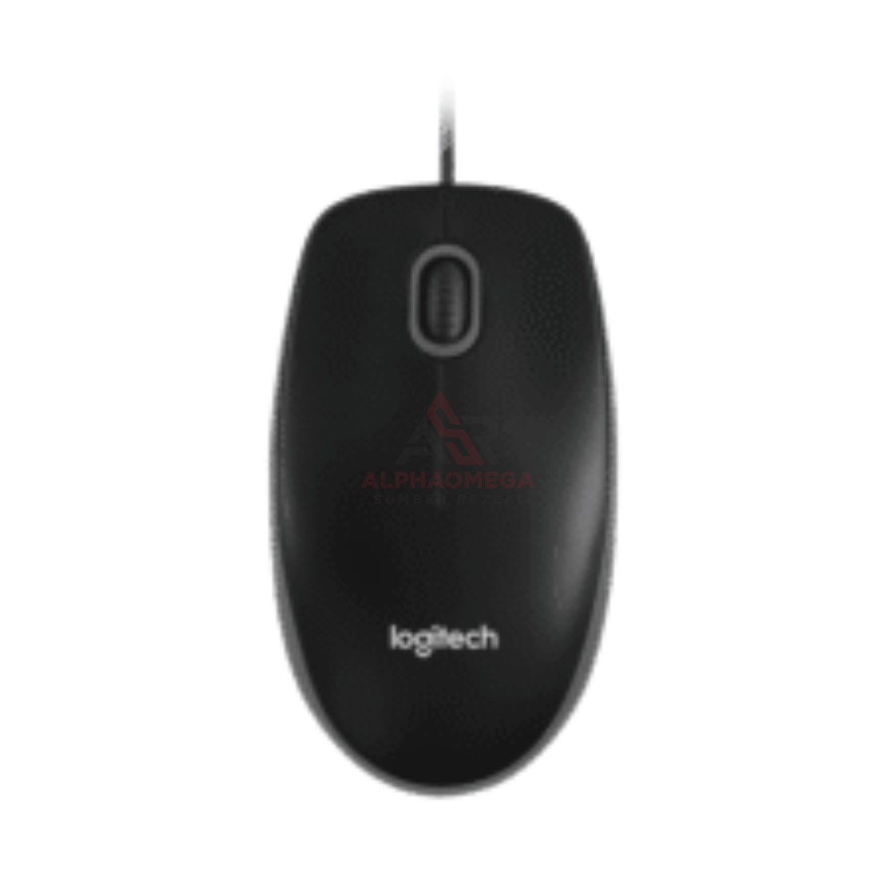 Logitech B100 Optical USB Mouse Kabel Ergonomis Presisi Mouse Komputer untuk Kerja Harian