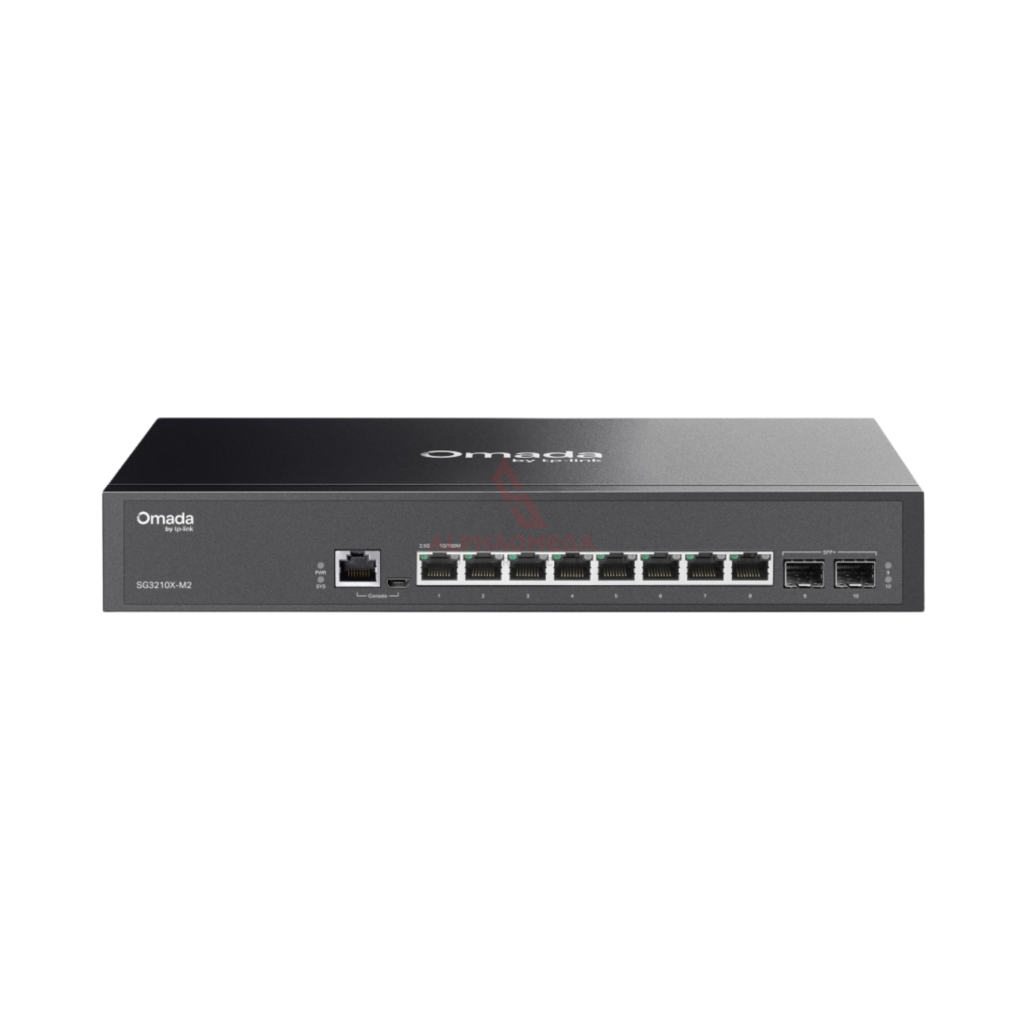 TP-Link Omada SG3210X-M2 JetStream L2+ Managed Switch 8 Port 2.5G 2 Port 10G SFP+ Fanless
