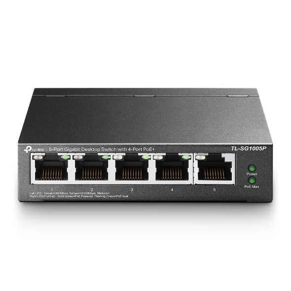 TP-LINK TL-SG1005P 5 PORT GIGABIT DESKTOP SWITCH WITH 4 PORT POE
