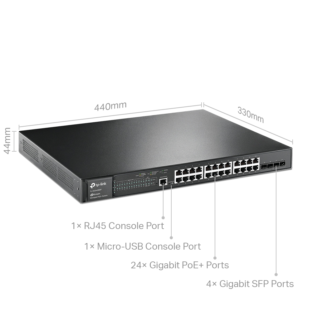 TL-SG3428MP_UN_2.0_02_large_20210924122408z TP-LINK TL-SG3428X JETSTREAM 24 PORT GIGABIT L2+ MANAGED SWITCH 4SFP+ - Image 2
