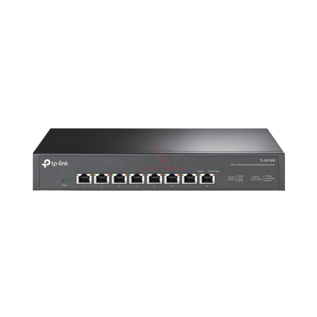 TP-Link TL-SX1008 8 Port 10G Multi Gigabit Desktop Rackmount Switch 160Gbps