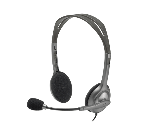 LOGITECH H110 Stereo Headset – Headset Kabel Nyaman dengan Suara Jernih untuk Komunikasi Harian