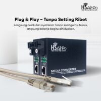 HSAIRPO CM1000 1 FO 1 LAN MEDIA CONVERTER  FIBER OPTIK GIGABIT 1FO 1LAN