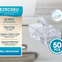 HSAIRPO EZRC5EU CONNECTOR RJ45 EZ CAT 5E/ CAT 6 ANTI GAGAL
