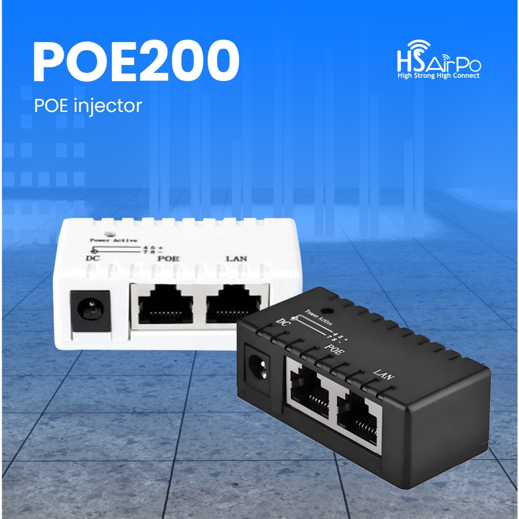 HSAIRPO POE200 PASSIVE POE INJECTOR 10/100MBPS