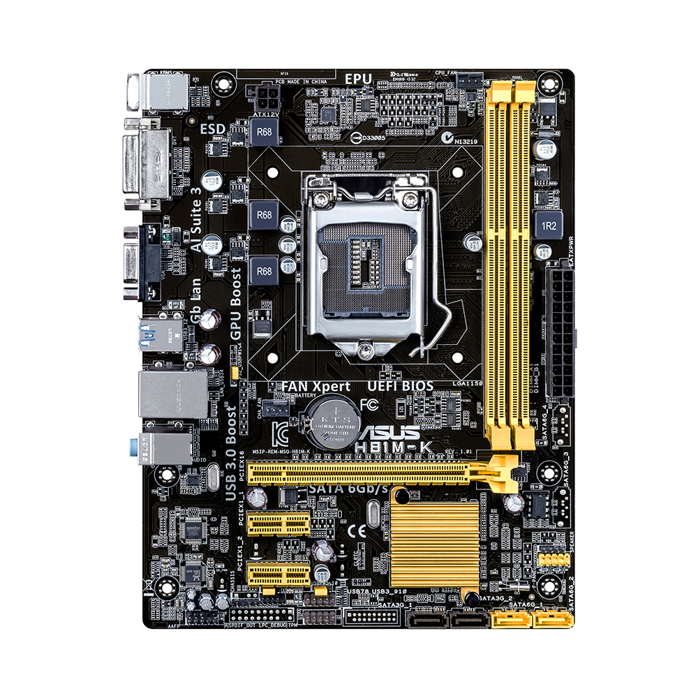 ASUS Motherboard H81M-K LGA 1150 DDR3 Micro ATX