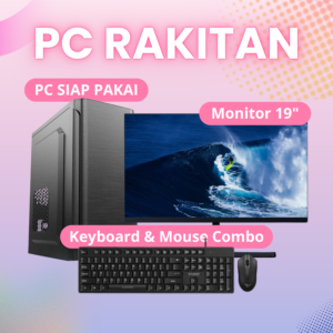 PC Rakitan Core i3 Gen 3 | RAM 8GB | SSD 256GB | Monitor 19 Inch | Siap Pakai