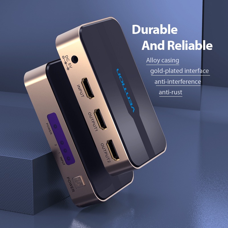 6-109 VENTION HDMI SPLITTER (1 IN 2 OUT) 3D FULL HD 4K - ACBG0 - Image 2