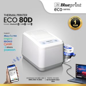 Printer Thermal Desktop Blueprint Bluetooth ECO Series ECO-80D | Printer Kasir