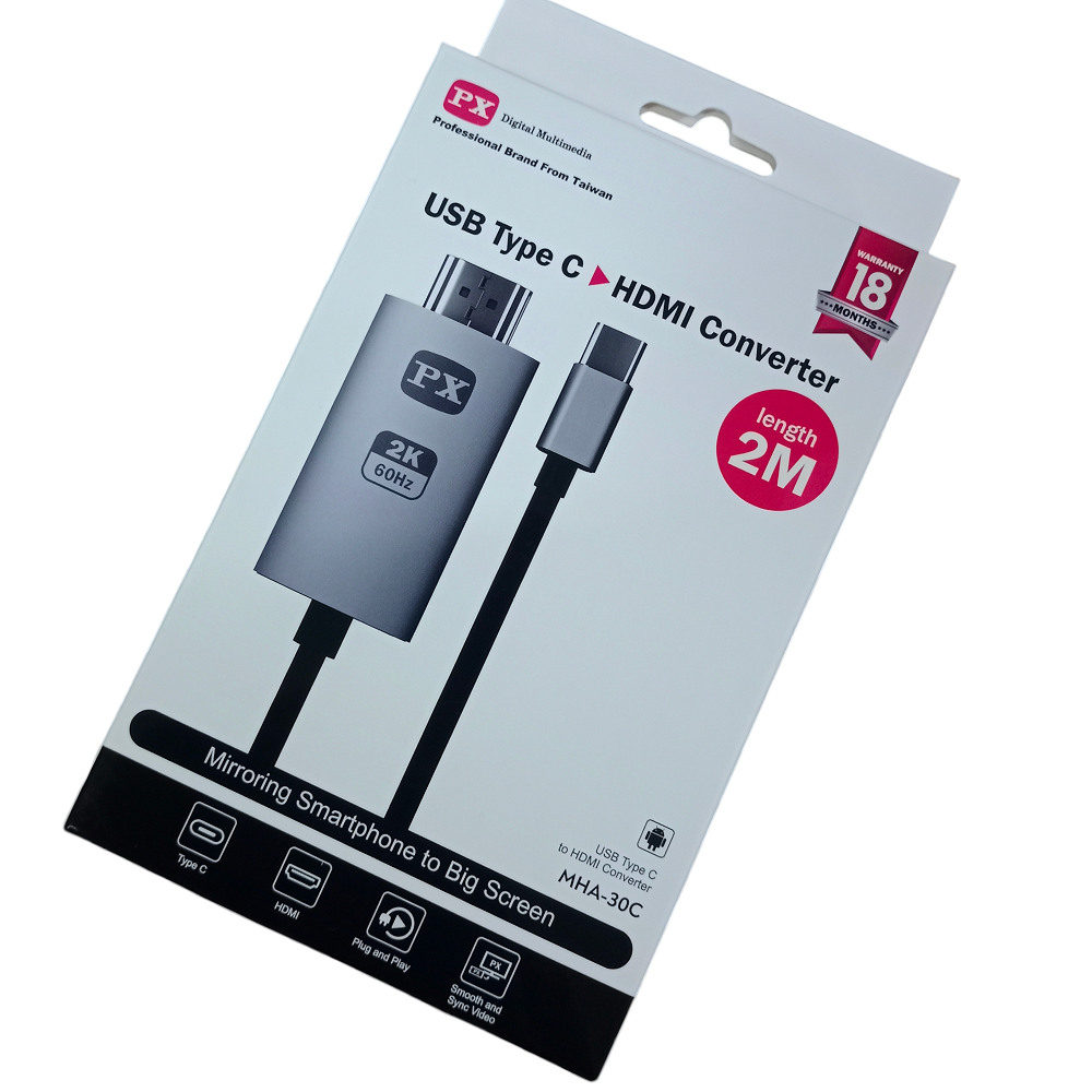 MHA30C1 Kabel MHL USB Type-C to HDMI Converter PX MHA-30C - Image 2