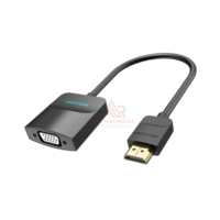 VENTION HDMI to VGA Converter 0.15M Black 42154 Full HD 1080P HDMI Male to VGA Adapter