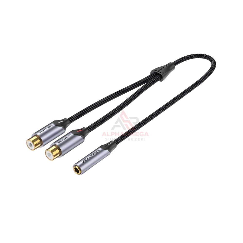 VENTION Kabel Audio Female AUX 3.5MM to 2 RCA Jack Female Stereo BCO Audio Converter Adapter