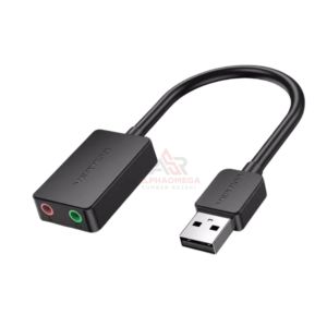 VENTION USB Sound Card External AUX 3.5MM CDY Double Hole Audio Adapter USB to Mic Earphone