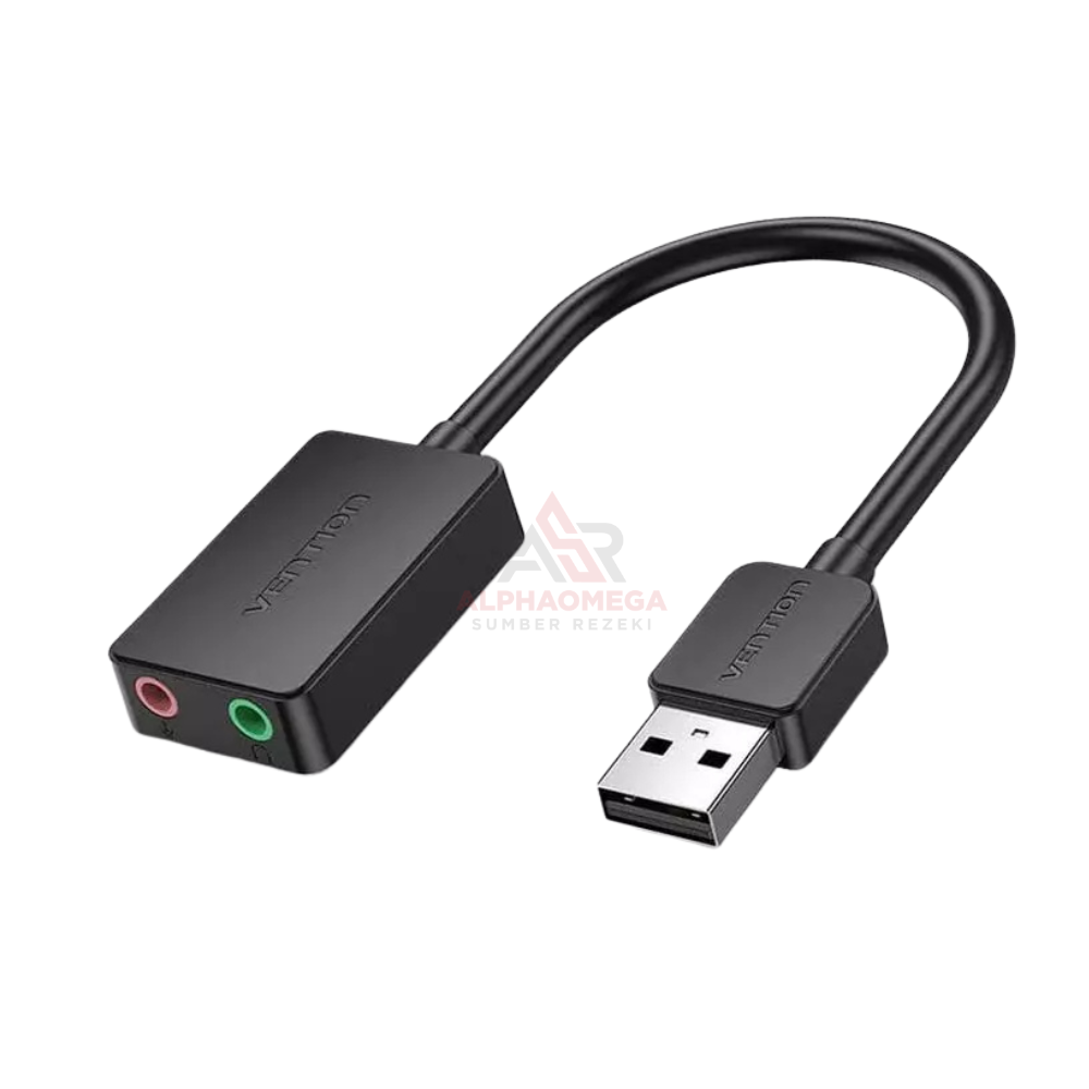 VENTION USB Sound Card External AUX 3.5MM CDY Double Hole Audio Adapter USB to Mic Earphone