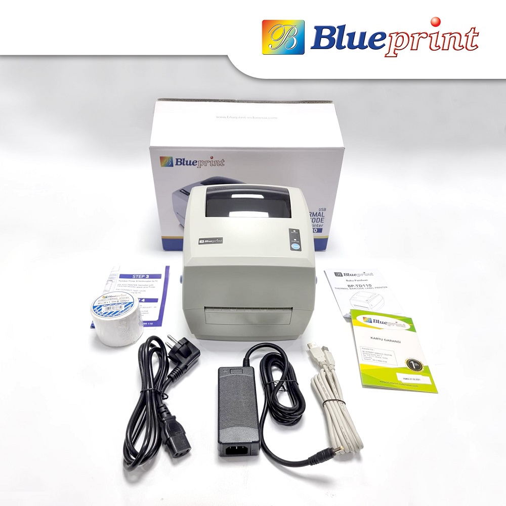 angle 8 Printer Thermal Barcode Label Resi A6 Blueprint BP-TD110BT | Printer Label Bluetooth - Image 2