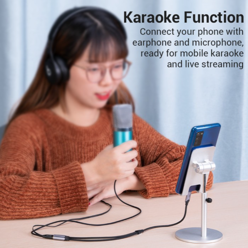 bgp-06 VENTION KABEL SPLITTER AUX MIC & AUDIO TYPE C TO DUAL 3.5MM BRAIDED - BGP - Image 3