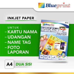 BLUEPRINT INKJET PAPER DOUBLE SIDE A4 220 GSM (BP-DSIPA4220)