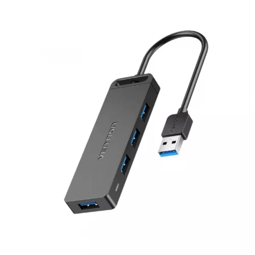 VENTION USB HUB 3.0 MALE TO USB 3.0 4 PORT FEMALE WITH POWER SUPPLY 0.5 METER CHLBD