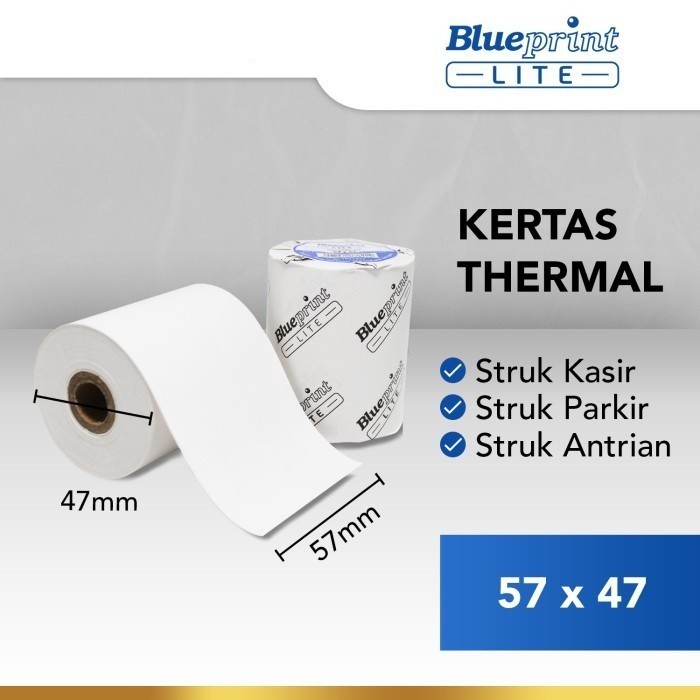 Blueprint Thermal Paper Roll Struk 57x47 | Kertas Thermal Kasir