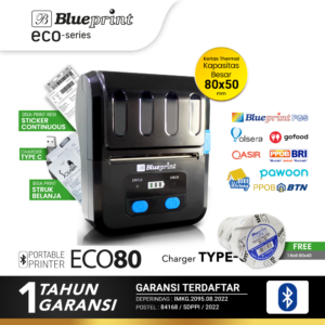 Printer Thermal Blueprint Portable Bluetooth ECO Series ECO-80 | Printer Kasir