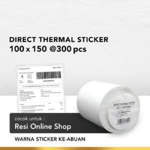 Blueprint Paper Sticker Thermal 100x150 mm Isi 300 Pcs | Label Thermal