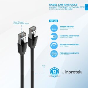 VENTION Kabel LAN Gigabit Ethernet RJ45 CAT8 Network Patch IKK High Speed 40Gbps SFTP Gaming Cable