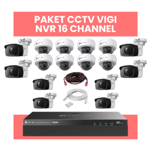 Paket CCTV IP VIGI 16 Channel Lengkap NVR + Kamera Indoor & Outdoor 2MP + HDD 1TB | Bonus HDMI | Free Pemasangan