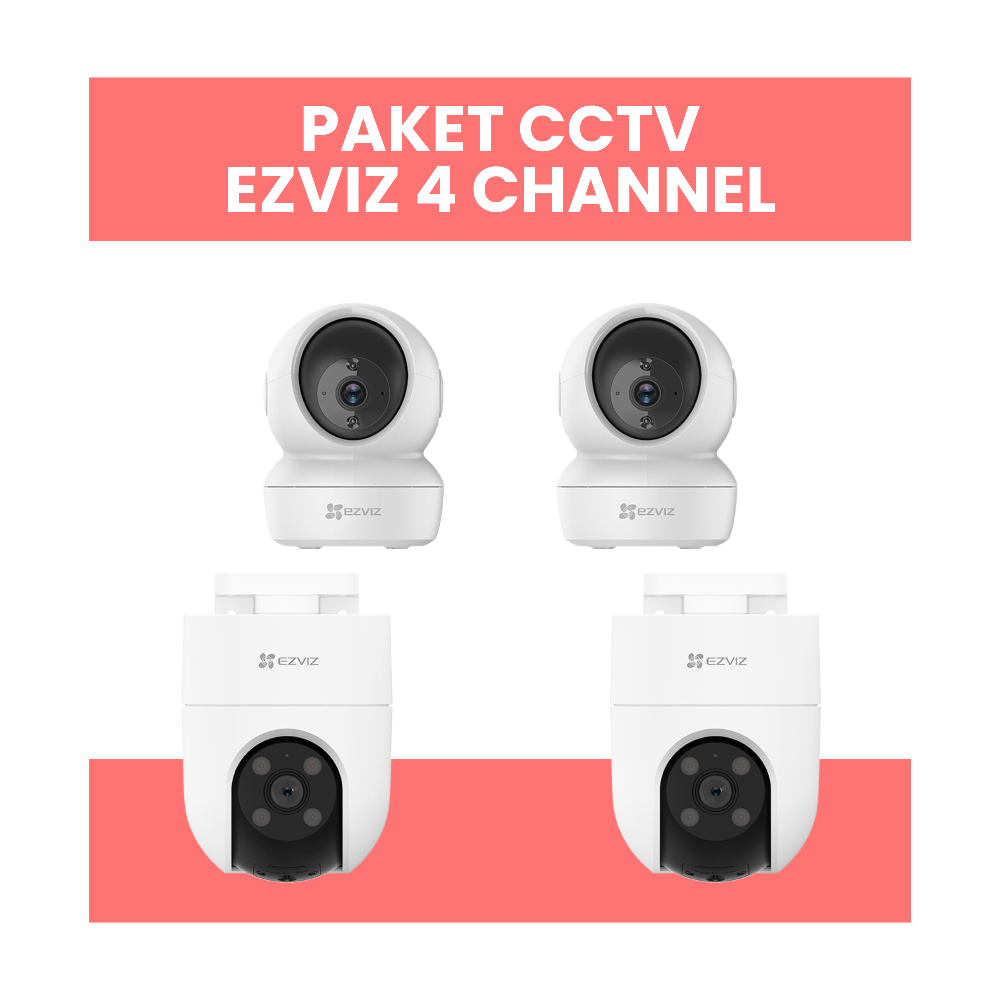 Paket Kamera CCTV EZVIZ Indoor & Outdoor Full HD + Memori 32GB | Free Pemasangan
