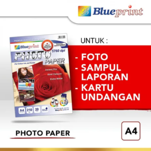 Blueprint Photo Paper A4 190 GSM (Mawar) (BP-GPA4190) | Kertas Foto Inkjet