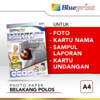 Blueprint Glossy Photo Paper A4 Polos 210 UM (Anggrek) (BP-GPA4190P) | Kertas Foto Inkjet