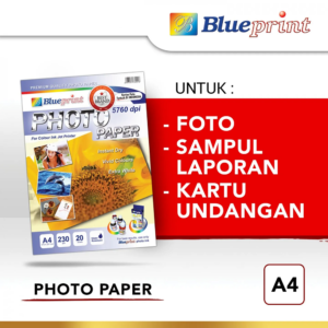 Blueprint Glossy Photo Paper A4 230 GSM (Matahari) (BP-GPA4230) | Kertas Foto Inkjet