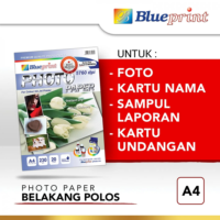 Blueprint Photo Paper A4 Polos 230 GSM (Tulip) (BP-GPA4230P) | Kertas Foto Inkjet