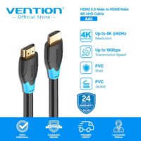 VENTION CABLE HDMI BLACK 2M AACBH HIGH SPEED QUALITY