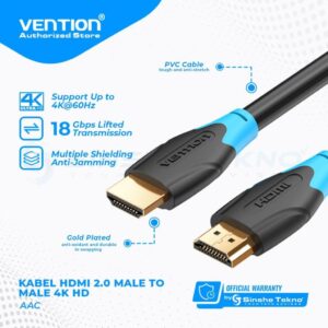 VENTION CABLE HDMI BLACK 10M AACBL 4K UHD HIGH SPEED QUALITY
