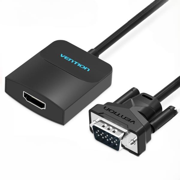 VENTION VGA-HDMI CONVERTER 0.15M FEMALE MICRO & AUDIO PORT BLACK ACNBB