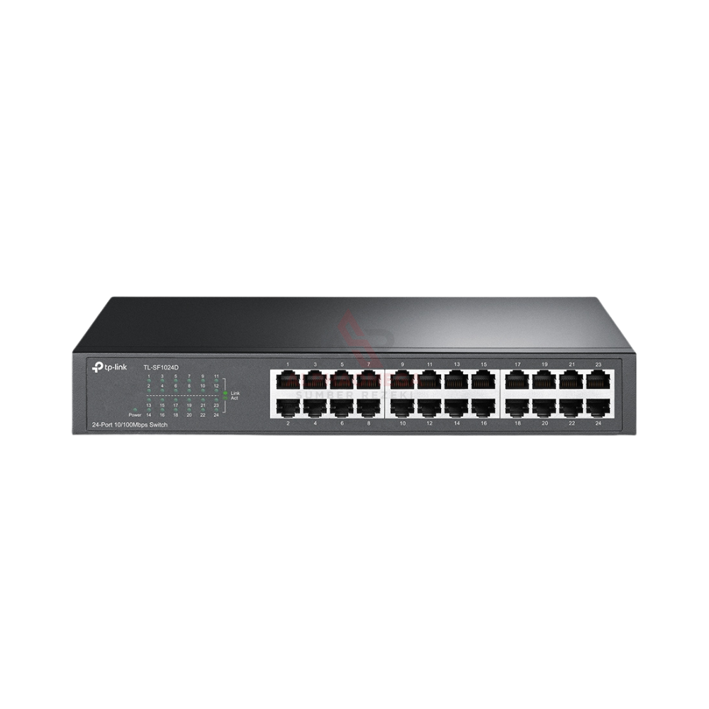 TP-LINK TL-SF1024D 24 Port 10/100Mbps Rackmount Fast Ethernet Switch Desktop Rackmount Plug and Play