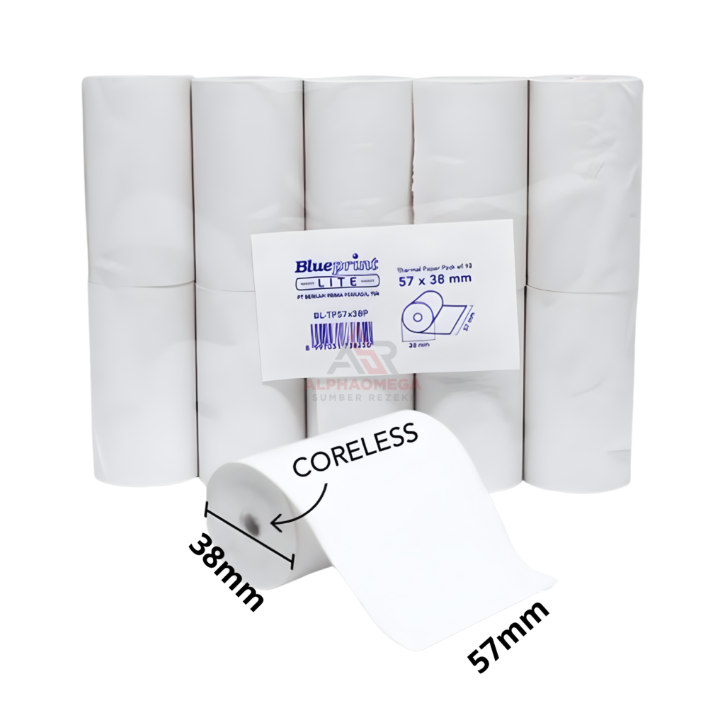 BLUEPRINT Lite Thermal Paper Roll 57x38 Kertas Thermal EDC Kasir POS