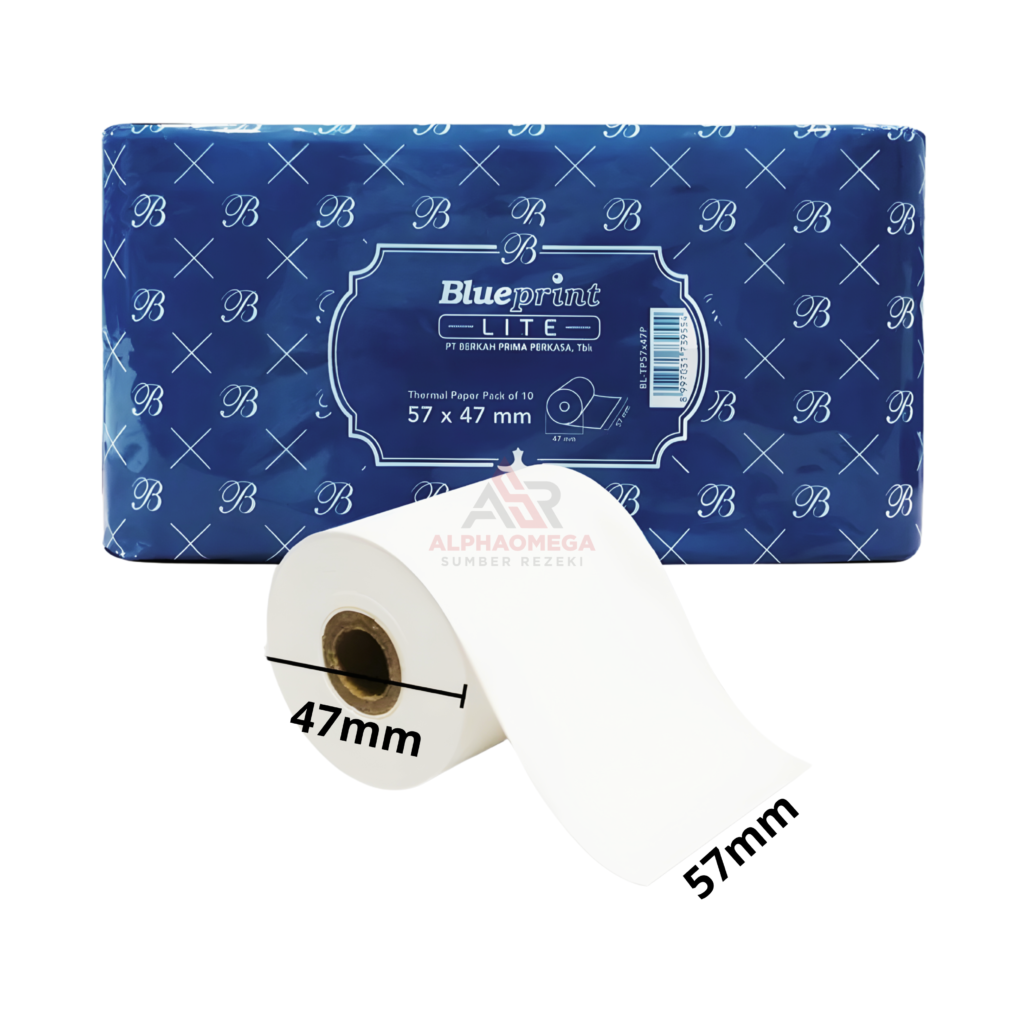 BLUEPRINT Lite Thermal Paper Roll 57x47 Kertas Thermal Printer Kasir POS