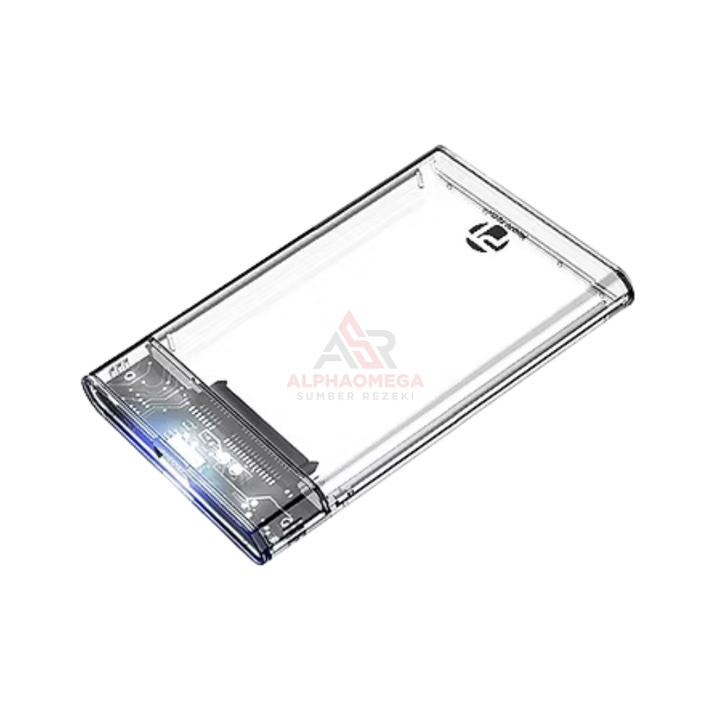 PROFFTECH CASING EXT. 2.5" USB 3.0 TRANSPARENT – Enclosure Hardisk External High Speed, Casing HDD Transparan USB 3.0 Super Cepat & Plug and Play
