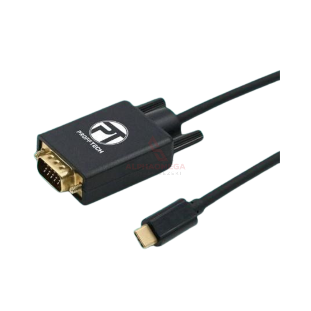 PROFFTECH CONVERTER CABLE TYPE-C TO VGA – Adapter USB-C ke VGA Display Output Stabil, Support Full HD untuk Laptop, MacBook & Proyektor