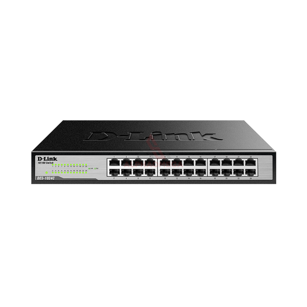 D-LINK SWITCH 24 PORT BESI DES-1024D Fast Ethernet Unmanaged Switch Rackmount Desktop