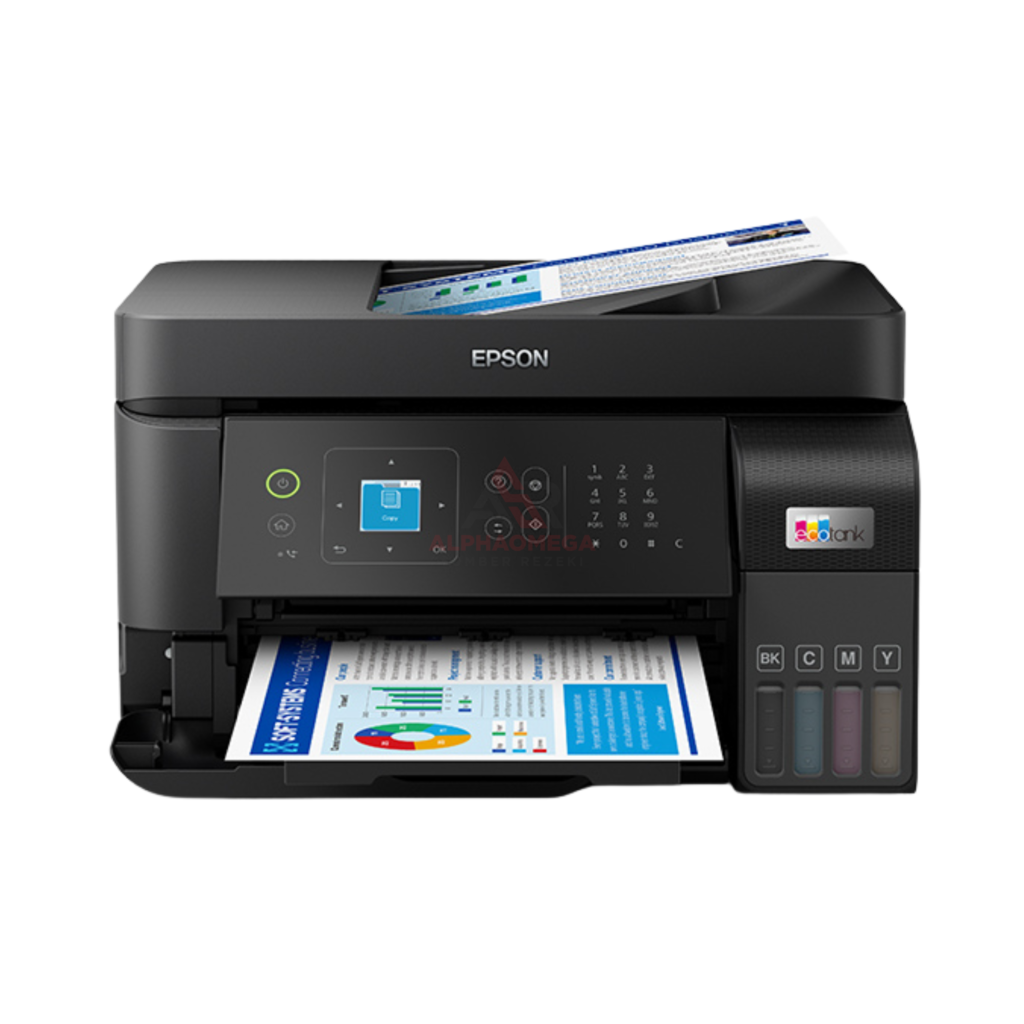 Epson L5590 All In One Color Eco Tank Printer Precisioncore Adf Fax Wifi Ethernet Black
